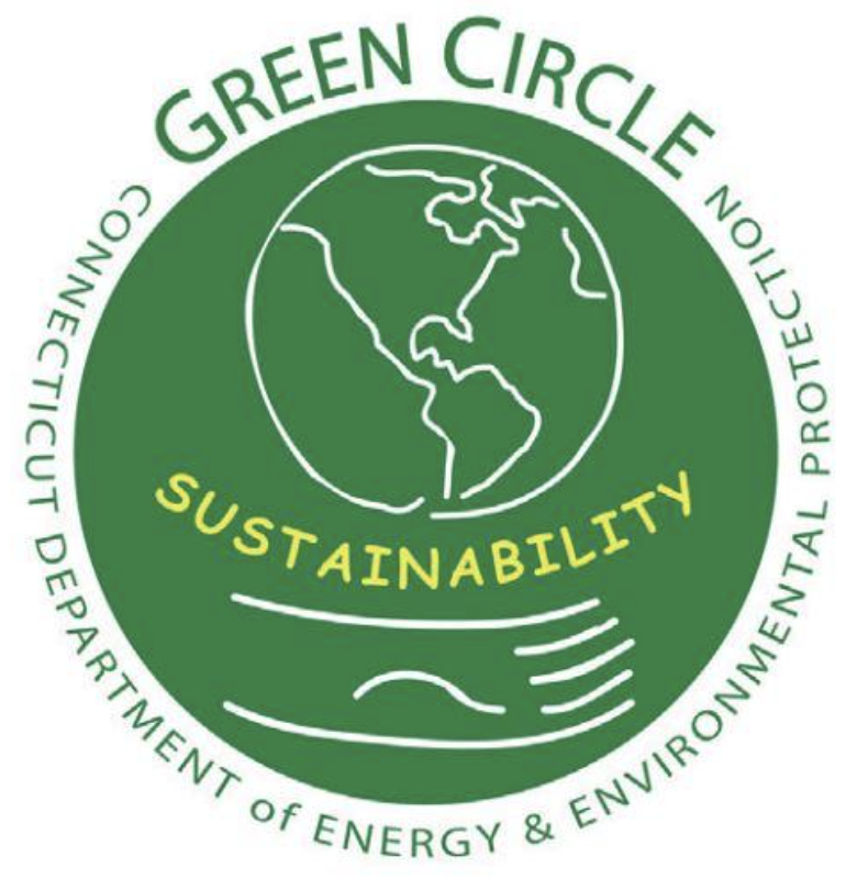 Green Circle Sustainability logo with a globe illustration and the word SUSTAINABILITY.
